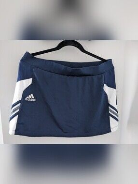 Adidas Women's Navy & White Athletic Skort - Size Large